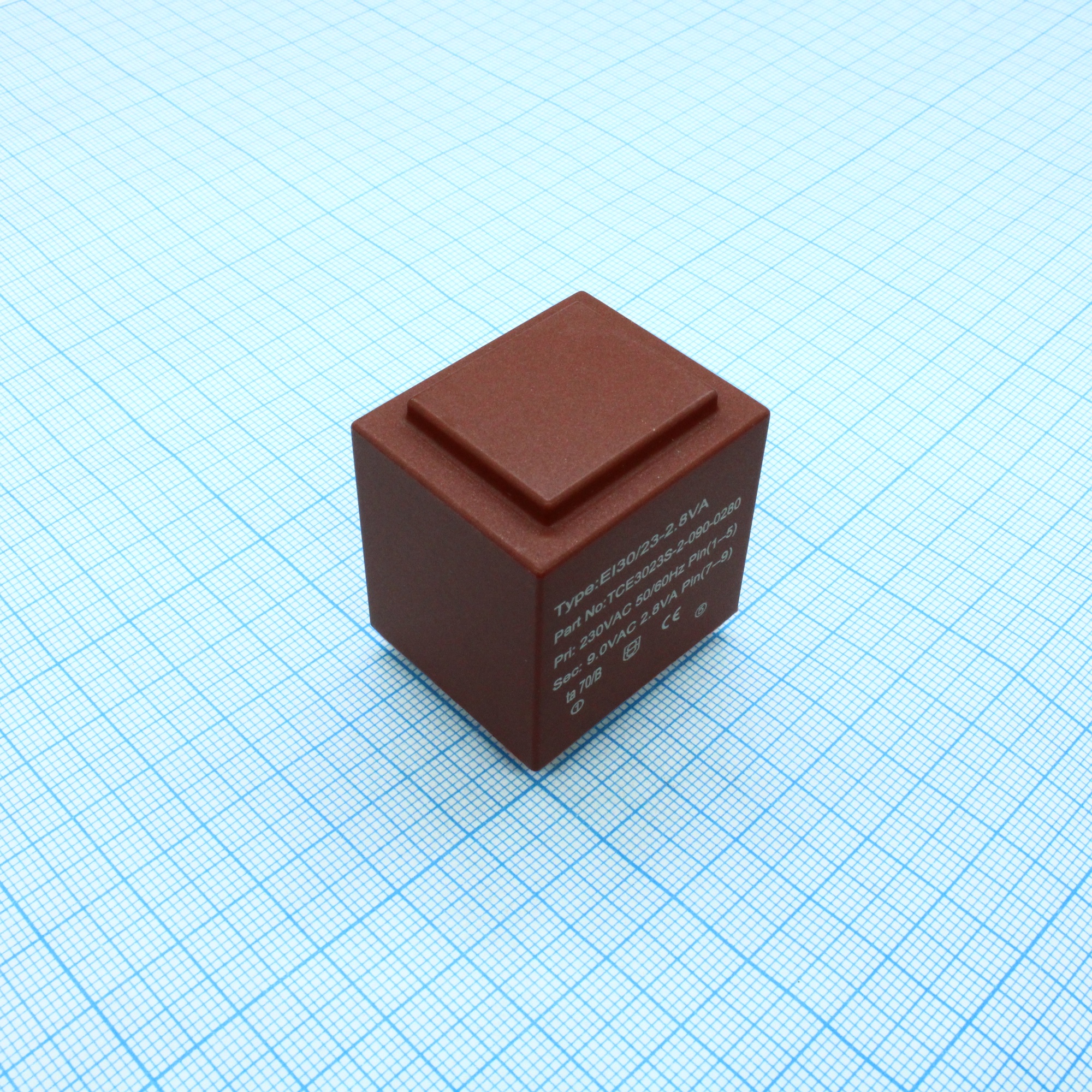 TCE3023S-2-090-0280 - Трансформатор питания 2.8ВА  230В 9В/311мА ta 70°C/B (EI 30/23) 33.8мм