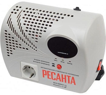 Стабилизатор напряжения АСН-500 Н/1-Ц 1ф 0.5кВт настен. с розеткой IP20 релейный 63/6/9