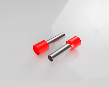 Наконечник 06.600.3227.0 - Наконечник кабельный, трубчатый, изолированный, удлиненный, S=10мм, L=28мм, красный