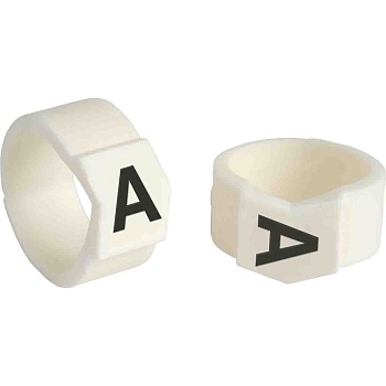 brd133710 - SCN-61-A клипсы белые, 50шт/упак, для провода 15,1-19,0мм диаметра, легенда A