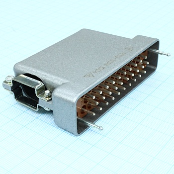РП10-30 ЛУ вилка с/к - Соединитель  низкочастотный, прямоугольный, внутреннего монтажа