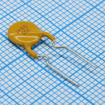 JK60-050 - Предохранитель самовосстанавливающийся 60В 40A 0.5А(удержание) 1А(отключение) 5сек 0.77Вт 0.4Ом перед отключением