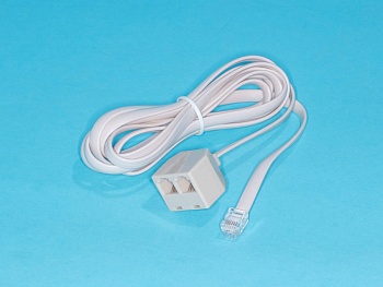 SCO-1-2-6P6C - Удлинитель телефонный, 1 вилка-2 гнезда RJ-12, 2,1м