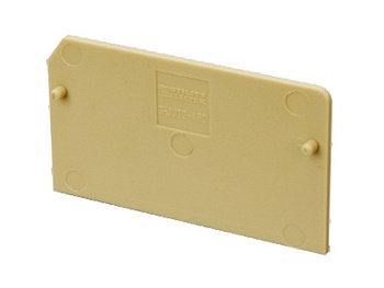 Торцевая крышка G-JUT2-4RD - Торцевая крышка для клемм JUT2-4RD, цвет: бежевый