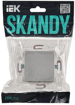 SKANDY Заглушка с суппортом SK-C01S серебряный IEK SK-PL10-K23