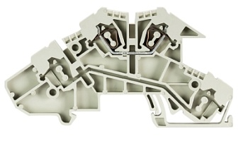 Клемма этажн. WKIF 2.5 D - Проходная клемма, тип фиксации провода: пружинный, номинальное сечение: 2,5 мм кв., 24А, 800V, ширина: 5 мм, цвет: серый, тип монтажа: DIN 35