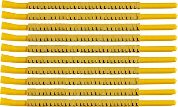 brd333321 - SCNG-18-L клипсы жёлтые, 300шт/упак, для провода 4,6-5,9мм диаметра, легенда L