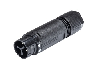 Разъем RST16I3 S S1 ZT4 SW - Вилочный разъем на кабель диам. 5-9,5 мм, IP68(69k), 3 полюса, цвет: черный, номинальные характеристики: 250V 16A, серия gesis RST MINI