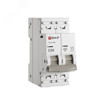 Выключатель автоматический модульный 2п C 50А 6кА ВА 47-63N PROxima EKF M636250C