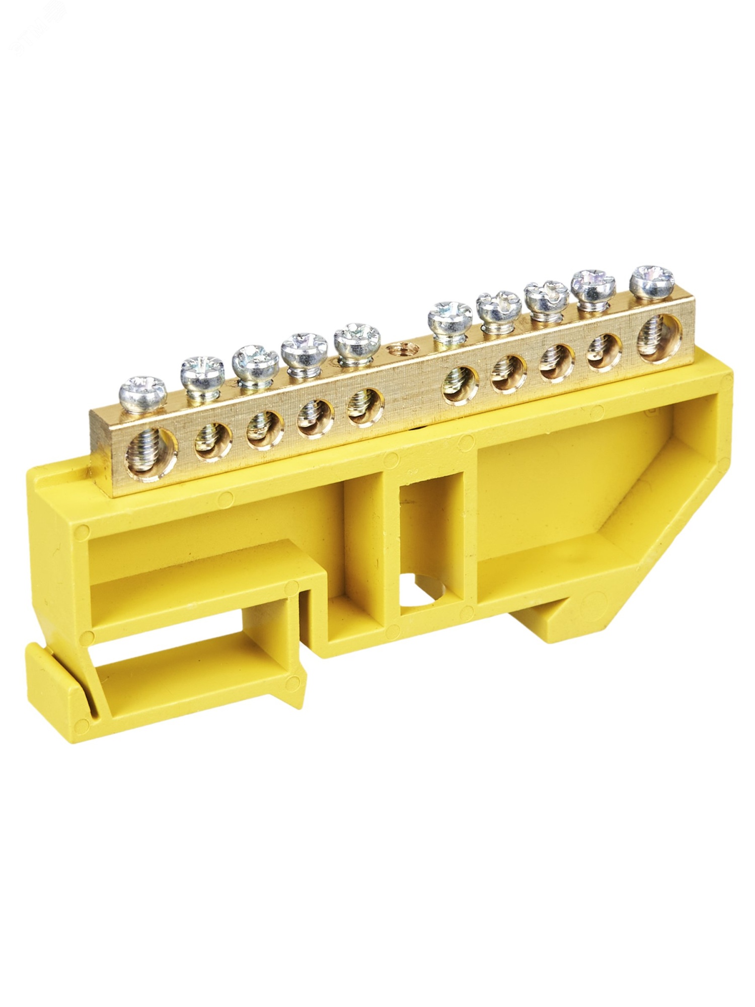 Шина PE "земля" на DIN-изол. ШНИ-6х9-10-Д-Ж IEK YNN10-69-10D-K05