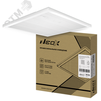 Светильник светодиодный ДВО-02 3640-ПРИЗМА 36Вт 230В 4000К 4020лм 110лм/Вт 595х595х19 универс. панель 4690612038162