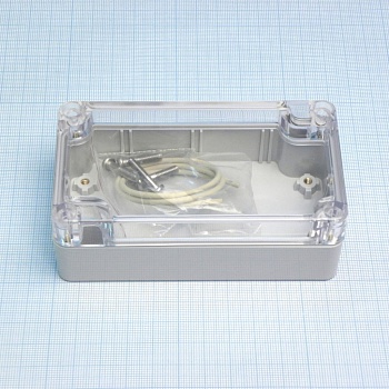 G203C - Герметичный корпус из поликарбоната с прозрачной крышкой, IP65, светло-серый