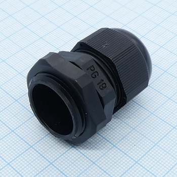 Кабельный ввод PG-19 черный - Кабель ввод, крепление на панель