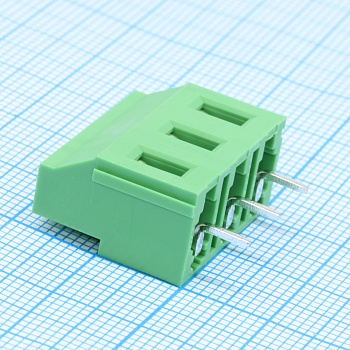 DG130-7.5-03P-14-00A(H) - Винтовой клеммный блок c рельефной обоймой, 3 контакта. Серия DG130-7.5