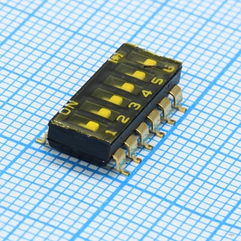 DS1040-02-06SBWR - Переключатель DIP 6 групп 25 мА (SMТ)