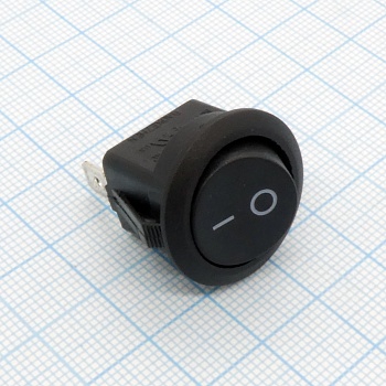 DS RWB-214N-102 ON-ON - 2 положения клавиши, 1 группа контактов на переключение, 250V 6A, ширина контактов 4.8мм