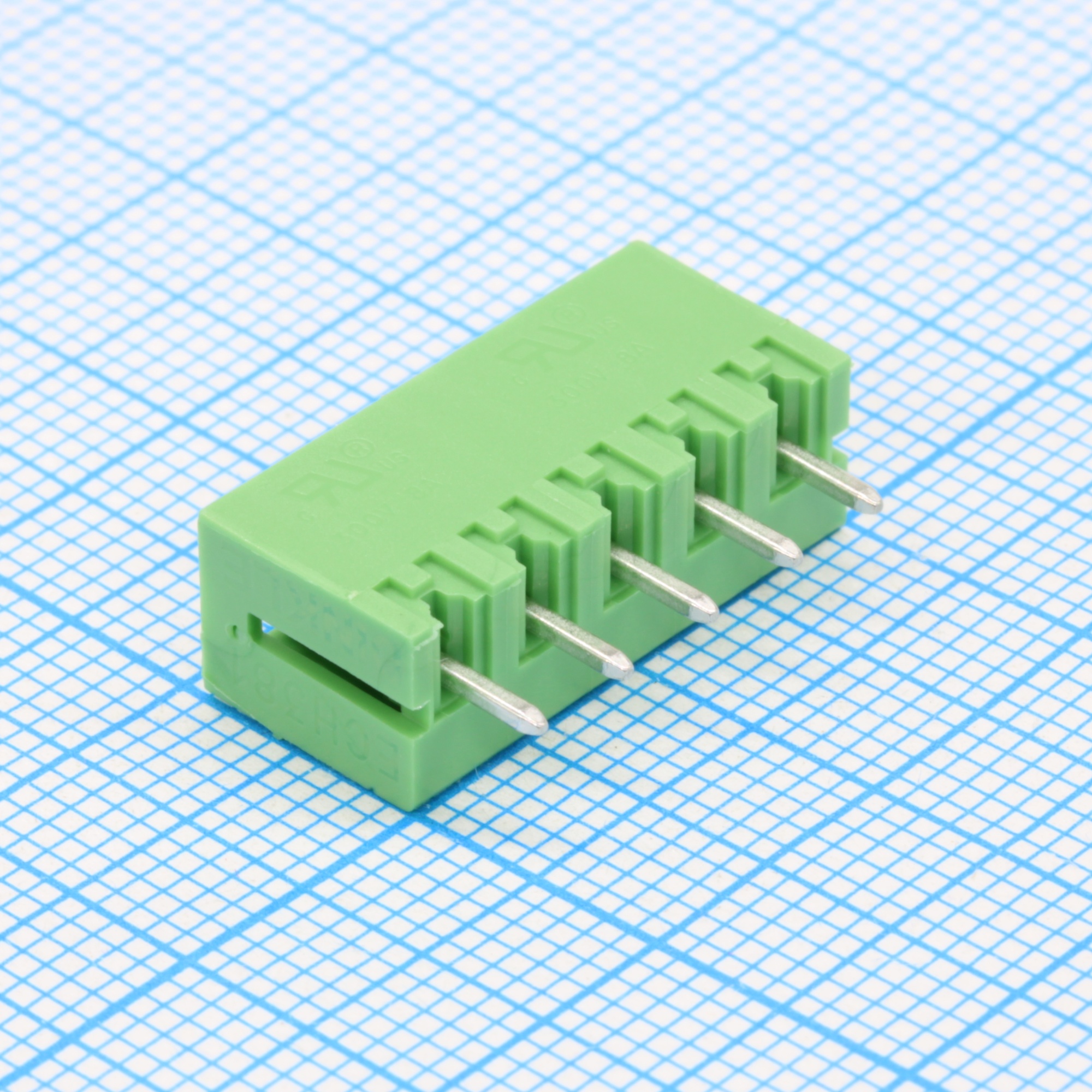 ECH381V-05P - Колодка клеммная (розетка) на плату 5 контакт(ов) шаг 3.81 мм 300В 8А
