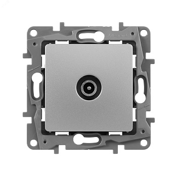 ETIKA Розетка телевизионная TV оконечная алюминий 672465