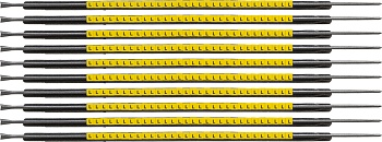 brd333071 - SCNG-05-L клипсы жёлтые, 300шт/упак, для провода 1,4-1,8мм диаметра, легенда L