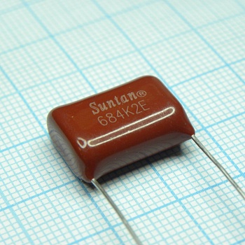 TS02002E684KSB0E0R - Конденсатор металлоплёночный полиэтилентерефталатный 0.68мкФ 250В ±10% (18х9х14мм) шаг выводов 15мм 85°С россыпь
