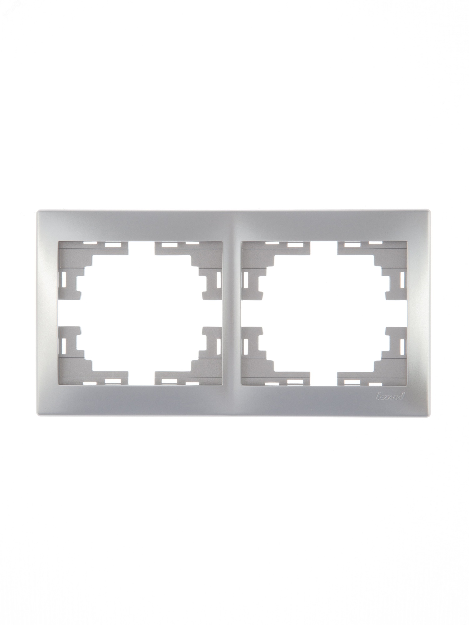 Рамка 2-м Mira горизонт. сер. метал. 701-1000-147