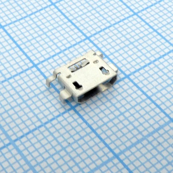 microUSB 5BF1 в разрез платы - Разъем Micro USB тип B, USB 2.0, розетка, 5 выводов