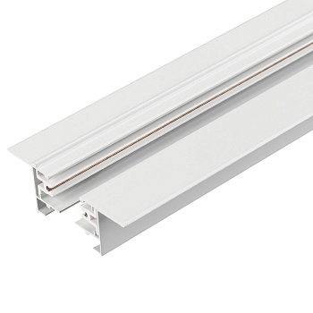 Трек LGD-2TR-TRACK-F-2000-WH-M (C) 038671 - 2 м встраиваемый белый глянцевый трек (шина) для однофазных трековых светильников, 2 провода. Коннектор питания и заглушка приобретаются отдельно. При использовании с треками и аксессуарами другой серии возможно