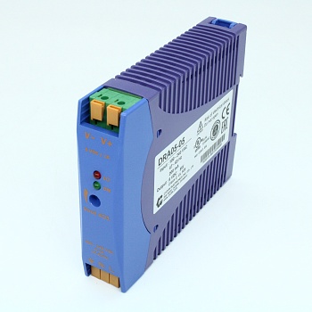 DRA05-05 - Преобразователь AC-DC на DIN-рейку  5Вт, выход 5В/1A, рег. вых 4.5…5.75В, вход 90…265V AC, 47…63Гц / 120...370V DC , изоляция 3000V AC, : 115х90х23мм, -20…+71°С, пружинные клеммы