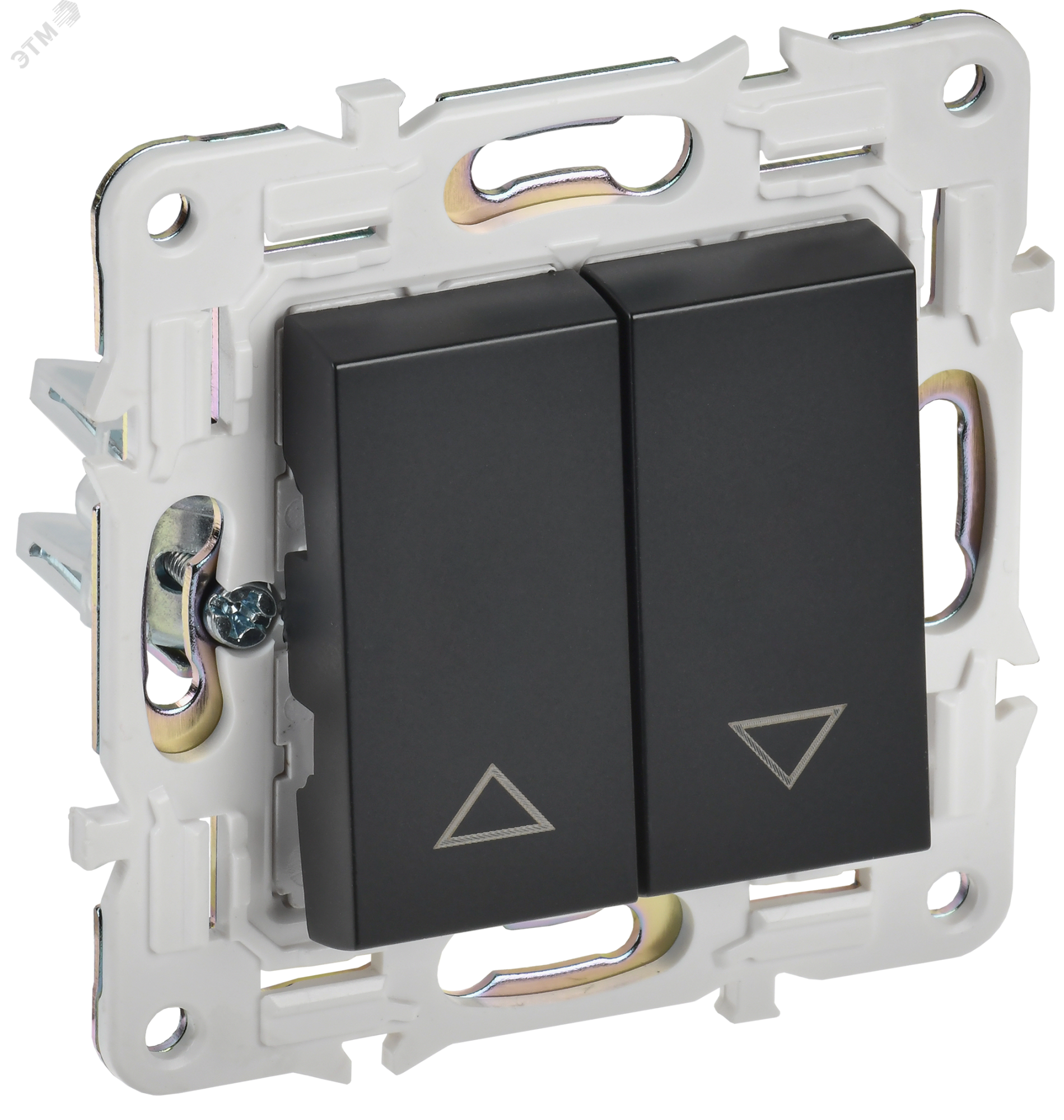 SKANDY Выключатель жалюзи 10А SK-V12Bl черный IEK SK-V15-0-10-K02