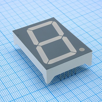 FYS-15013BUHR-21 - 1 разрядный индикатор 38,1мм/красный/660нм/30-60мкд/ОА