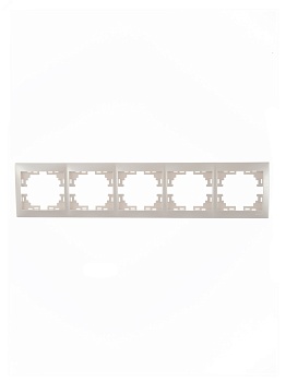 Рамка 5-м Mira горизонт. без вставки жемчуж./бел. перламутр. 701-3000-150