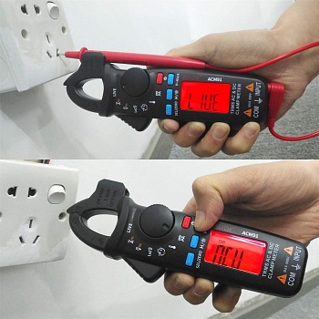 ACM-91 - Токоизмерительные клещи. Измеряют постоянный ток без разрыва цепи до 100А, переменное напряжение и ток в режиме TRMS, можно использовать как мультиметр –щуп