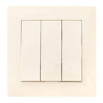 Валенсия выключатель 3-кл. 10А кремовый PROxima EWV10-024-20