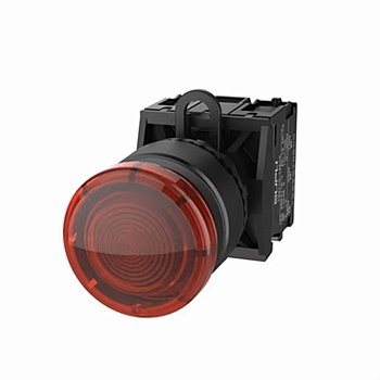 Кнопка грибовидная (красная) TS2517-0EM10-S10 - Кнопка грибовидная, без блокировки, LED AC 220V, пластиковое переднее кольцо, с мгновенным нажатием, с контактной группой 1NO, диаметр головки кнопки 30 мм, диаметр посадочного отверстия: 22 мм, цвет: красны