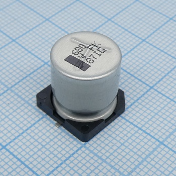 EEVFK1V681Q - Конденсатор алюминиевый электролитический 680мкФ 35В 20% Low ESR 1100мА SMD12.5x13.5мм 105°C/5000ч