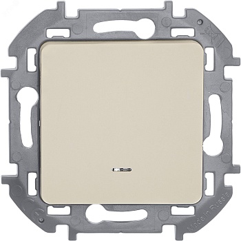Переключатель 1-кл. Inspiria 10А IP20 250В 10AX с подсветкой / индикацией механизм сл. кость Leg 673661