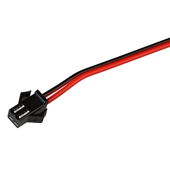 Коннектор выводной SM-2pin-L150mm-X1M (PAPA) 022317 - Разъем ПАПА (система "клик") для соединения отрезков одноцветных светодиодных лент. Корпус черный. Провод 20AWG, длина 15 см. Максимальный допустимый ток 3А. Ответный разъем МАМА поставляется отдельно.