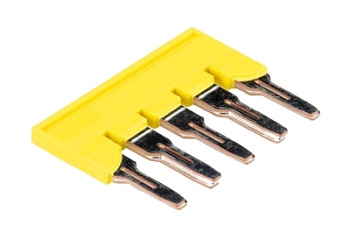 Соед. мостик IVB WKFN 6-5 - Соединительная перемычка, втычная, изолированная, 5 полюсов, для клемм 6 мм кв., шаг 8 мм, цвет: желтый