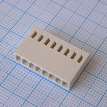 I-DS1070-SCV08 - Розетка на кабель  2.54мм, требуются контакты  T-DS1070-SC600