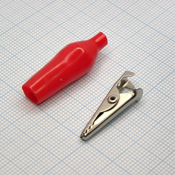 крокодил   8001 RED(1225) - зажим типа крокодил