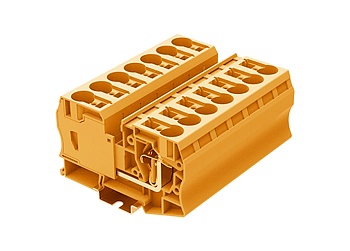 Проходная клемма TC35-2-OG - Проходная клемма, пружинный, номинальное сечение: 35 мм кв., 125A, 1000V, ширина: 16,1 мм, цвет: оранжевый, тип монтажа: DIN 35