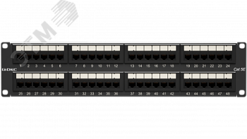 Патч-панель 19",2U,CAT5E, 48 портов RJ45, неэкранированная RN5PPU242