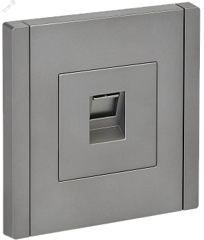 FORTE&PIANO Розетка компьютерная RJ45 кат.5E FP532 сталь IEK FP-K10-1-K46