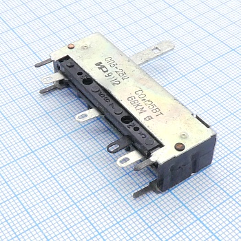 СП3-23И 0.125 С-18 20%    68К - Резистор переменный регулировочный движковый одинарный, H=25mm, L=50mm, h=18mm, b=11.5