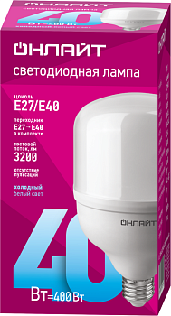 Лампа светодиодная высокомощная 82 903 OLL-T100-40-230-865-E27E40 40Вт 6500К холод. бел. E27/E40 3200лм 176-264В 82903