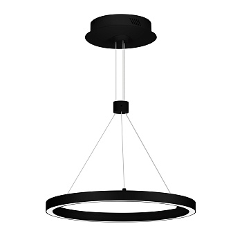 Светильник SP-CONGO-CAN-1-R400-24W Day4000 (BK, 120 deg, 230V) 046222 - Подвесной светильник. Мощность 24 Вт, св. поток 1380 лм, 58 лм/Вт, дневной 4000 K, CRI>90, угол 120°, напряжение питания 230 В. Черный круглый корпус из алюминия, экран силикон, степе