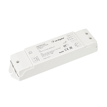 Контроллер SMART-K24-RGB (230V, 3x1A, 2.4G) 028293 - Контроллер для 230V светодиодной ленты (ШИМ). Питание/рабочее напряжение AC 110-240V, максимальный ток 1A на канал, 3 канала, максимальная мощность 330-720W. Винтовые клеммы. Корпус - PVC. Габариты 175х