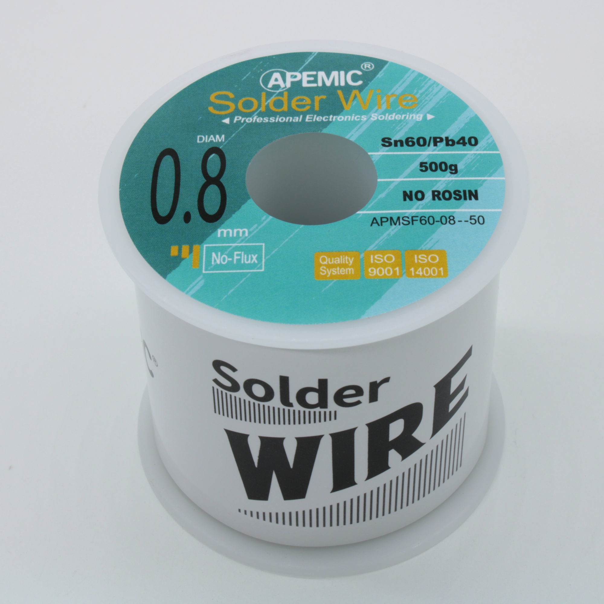 Припой Sn60Pb40 0.8мм 500гр без флюса - Припой проволочный без канифоли ПОС61 0.8мм 500гр. катушка