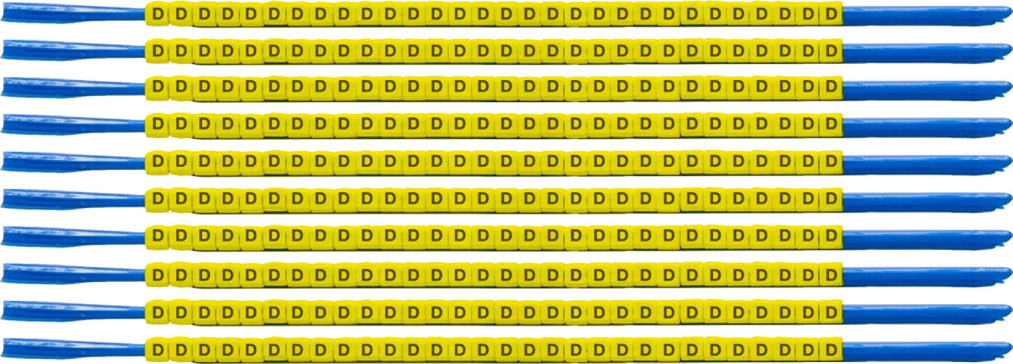 brd333013 - SCNG-07-D клипсы жёлтые, 300шт/упак, для провода 1,9-2,4мм диаметра, легенда D