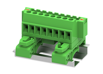 Вилочный разъем на кабель MC-PC5.08V14C-TF - Вилочный разъем, угловой, на кабель, шаг: 5.08 мм, 14 полюсов, фиксация провода винтовая, исполнение: с креплением на DIN35 и монтажными фланцами, 320V, 12A, цвет: зеленый Вилочный разъем на кабель MC-PC5.08V14C-TF - Вилочный разъем, угловой, на кабель, шаг: 5.08 мм, 14 полюсов, фиксация провода винтовая, исполнение: с креплением на DIN35 и монтажными фланцами, 320V, 12A, цвет: зеленый
